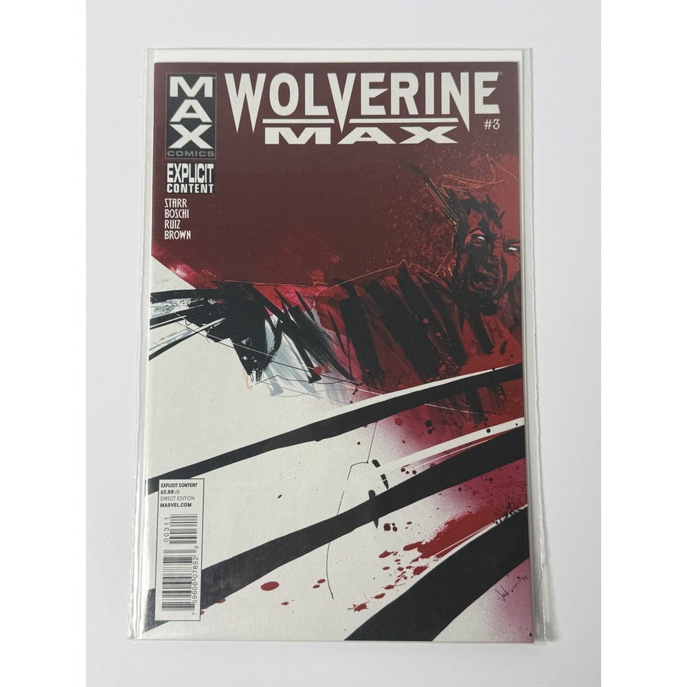 Wolverine MAX #3 2013 Marvel Comics Jock Cover Jason Starr Explicit Content